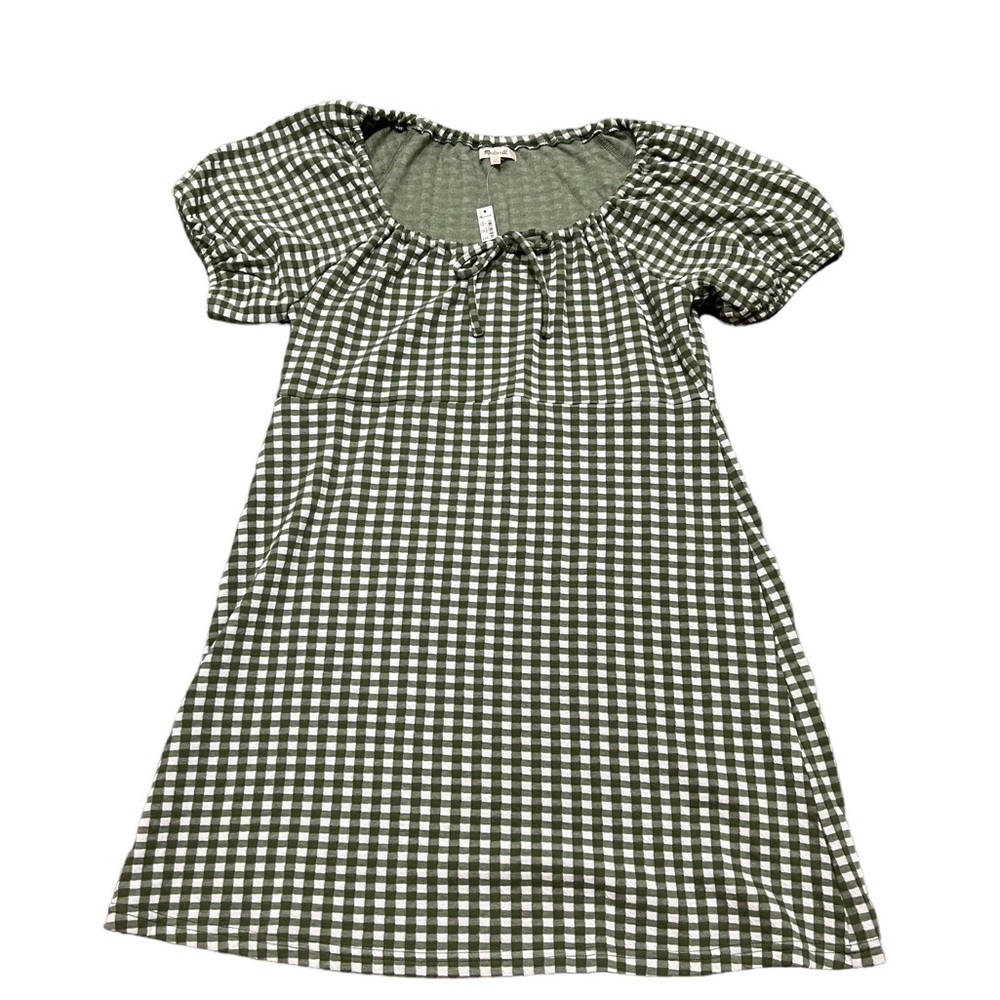 Madewell Gingham Green Dress